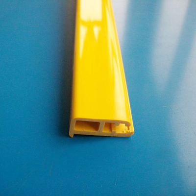 Decorative Yellow Glossy Plastic PVC Extrusion Profiles Can Be Cut