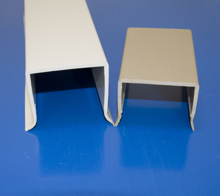 Plastic Parts Embossed C U Channel Extrusion Customized Multi Color For Interior Decoration