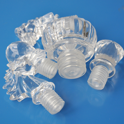 Small Plastic Injection Molded Part Transparent PMMA Bottle Cap
