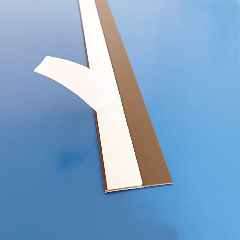 Brown Vinyl Slide On Door Bottom For Metal Doors Wood Doors Customized